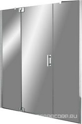 Дверь д/д 1-створчатая с фиксир. панелями1700хh2000мм, вход 693мм, (правая), (цв. гл.серебро,ст.6мм прозр + Clean), Filia XP ZZ