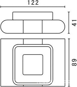 Мыльница настенная, (цв.хром / стекло мат.),  ZZ Art & Max Platino AM-E-3999AL