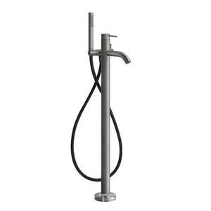 Смеситель для ванны, напольный, с душевой лейкой и шлангом, БЕЗ встраиваемой части арт.46189 031, (цв.Steel Brushed),  ZZ Gessi Gessi 316 54028 239