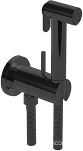 Смеситель совмещ. с гигиеническим душем, прогресс.картридж, готовый комплект: лейка металл, шланг 120см., скрытая часть, (цв.черный матов), Cisal ZZ Cisal Универсал CV00797540