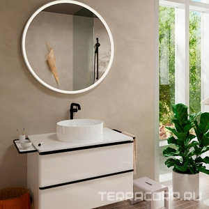 Смеситель для раковины, 240, Высокий, с д/к, (цв.матовый черный), Fine CoolStart EcoSmart+,  ZZ Hansgrohe Tecturis S 73370670