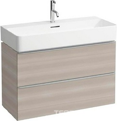 Тумба подвесная 735х385х520 мм, 2 выдвижных ящика, для раковины  8.1028.5, (цв.светлый орех), Space ZZ