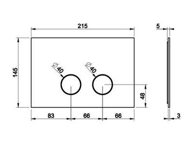 Панель смыва с двумя клавишами, для застенного модуля д/унит.,Tece (TeceProfil, TeceBox). (металл, цв.Warm Bronze Br. PVD), Gessi ZZ Gessi Универсал 54617 726