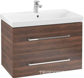 Тумба 776x520x447 мм д/раковины,  (2 выдв.отдела), креп.в комп.,(цв. Arizona oak/ ручки хром глянц.), Avento ZZ