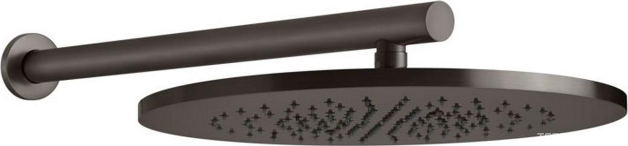 Душ верхний, стационарный, круглый, 350мм, со стеновым кронштейном, G 1/2, антикальц., (цв.Black Metal Brushed PVD), Gessi ZZ Gessi Универсал 54148 707