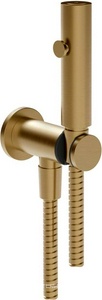Гигиенический душ округлый (комплект: лейка, шланг 125см, кронштейн с подводом воды), (цв.Warm Bronze Br. PVD), Gessi ZZ Gessi Универсал 45123 726