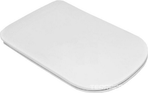 Сиденье для унитаза, с микролифтом, Slim, (пластик цв.белый матовый, петли цв.хром),  ZZ Kerasan Tribeca 519130