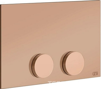 Клавиша двойного смыва с логотипом Gessi, для инсталляционной рамы TeceProfil, TeceBox, (цв.Copper PVD), Gessi Anello Total Look ZZ Gessi Универсал 54629 030