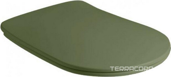 Сиденье для унитаза, с микролифтом, Slim, (пластик цв.Verde Muschio, петли цв.хром), Nolita ZZ