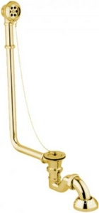 Слив-перелив для ванны, цепочка с пробкой, гидрозатвор в компл., (металл цв.золото), ПРОДАЕТСЯ ТОЛЬКО С ВАННОЙ Астра-Форм ZZ Астра-Форм Универсал Vicario-1200/L золото