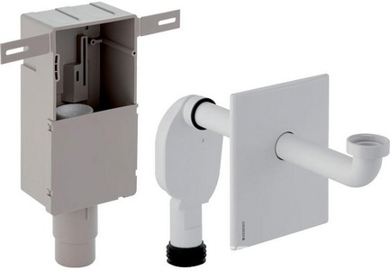 Сифон для раковины внутристенный, (пластик цв. белый), Geberit ZZ Geberit Универсал 151.120.11.1