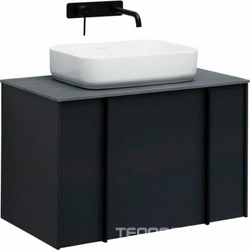 Тумба под раковину, с двумя выкатными ящиками, 800х462хh500мм, без раковины, столешницы, опор, (цв.антрацит матовый), Reality ZZ