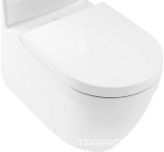 Чаша унитаза "Компакт", 370х700, (без сиденья), круглая модель, крепёж в компл., (цв. 01 white cer+),  ZZ Villeroy & Boch Architectura 5691R0R1