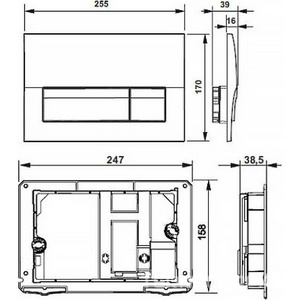 К-т: унитаз подвесной безободковый, сиденье с микролифтом, монтажная рама, крепёж, клавиша смыва цв.хром, Laufen Pro ZZ Laufen Laufen Pro New Z.RU93.0.761.5  (Эко-Душ)
