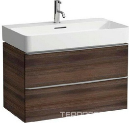 Тумба подвесная  935х385х520 мм, 2 выдвижных ящика, для раковины  8.1028.7, (цв.темный вяз), Space ZZ