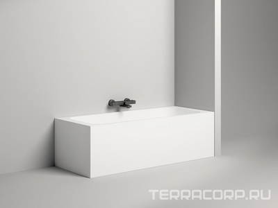 Ванна 1700х800хh600мм, литой камень S-Sense, глянец цв.белый, регулируемые ножки, без стандартного слива-перелива,  ZZ Salini Orlanda 102016G