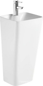 Раковина 430х360хh830мм, напольная, прямоуг., c отв.д/смес., без перелива, крепеж в компл., (керамика цв.белый),  ZZ Cerutti Spa Dorris CT7830