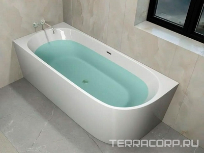 Ванна 1700x750x560мм, асиместричная R правая, слив перелив в компл., (акрил цв.белый),  ZZ Cerutti Spa Ami CT10091