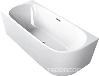 Ванна 1700x750x560мм, асиместричная R правая, слив перелив в компл., (акрил цв.белый), Ami ZZ