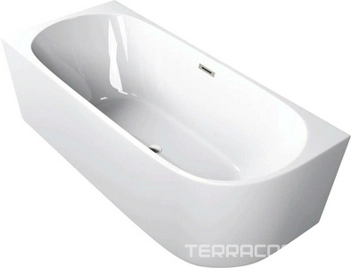Ванна 1700x750x560мм, асиместричная R правая, слив перелив в компл., (акрил цв.белый),  ZZ Cerutti Spa Ami CT10091