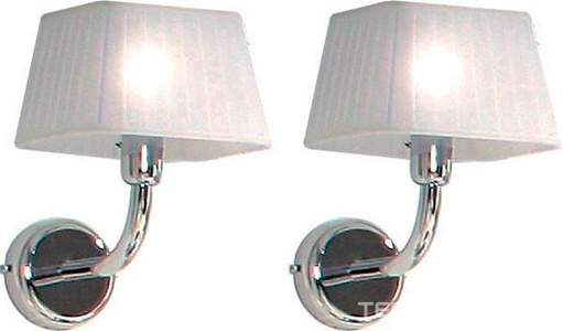 Светильники 2 шт., (для зеркала арт. Rosa 600/A ), (цв. Cromo),  ZZ Cezares Laura CA11/CPBQ Cromo/Bianco