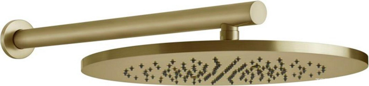 Душ верхний, стационарный, круглый, 350мм, со стеновым кронштейном, G 1/2, антикальц., (цв.Brushed Brass PVD), Gessi ZZ Gessi Универсал 54148 727