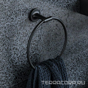 Держатель-кольцо для полотенец, цвет черный матовый, StarckT ZZ Duravit Starck T 0099474600