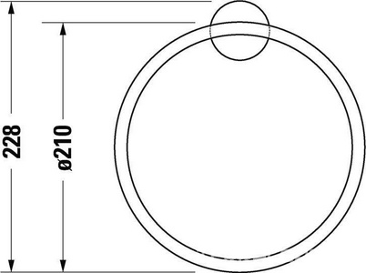 Держатель-кольцо для полотенец, цвет черный матовый, StarckT ZZ Duravit Starck T 0099474600