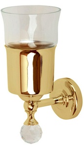Стакан настенный, (цв.золото),  Migliore Amerida 16592