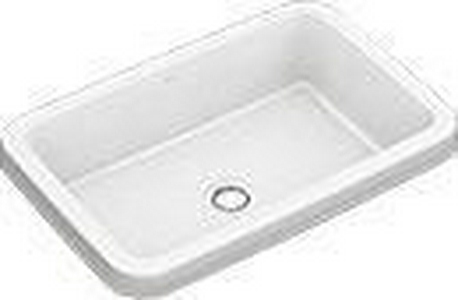 Раковина встраиваемая в столешницу сверху, прямоугольная 615х415h170(40)мм, без отверстия для смесителя, с переливом, (цв. 01 белый),  ZZ Villeroy & Boch Architectura 41676001