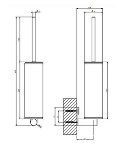 Ерш  подвесной (цв. черный/Warm Bronze Brushed PVD), 316 ZZ Gessi Gessi 316 54720 726