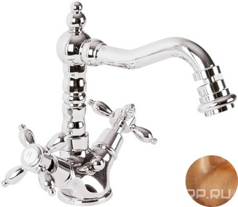 Смеситель для биде, Высокий, с д/к, (цв.бронза),  ZZ Cezares Nostalgia NOSTALGIA-BS2-02