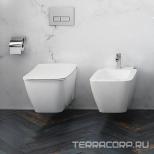 Биде подвесное 360х540мм, с керамической накладкой слива, крепёж в компл.,  ZZ Ideal Standard Strada II T297101