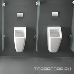 Писсуар 325x680x355мм, скрытый подвод воды, патрон сифона, керамич.крышка слива, крепёж в комп, квадр.модель,(цв.R1 white alpin cer+),Architectura ZZ