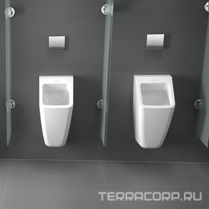 Писсуар 325x680x355мм, скрытый подвод воды, патрон сифона, керамич.крышка слива, крепёж в комп, квадр.модель,(цв.R1 white alpin cer+), ZZ Villeroy & Boch Architectura 558700R1