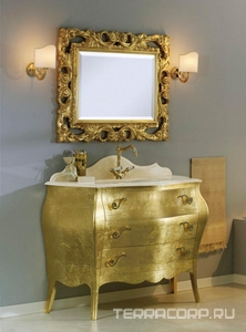 Мраморная столешница 114x18x48 см для тумбы (цв.Cremo Dorato),  ZZ Cezares Versailies VE.TOP120.M25