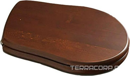 Сиденье для унитаза, без микролифта, (цв.орех, петли цв.хром), Retro ZZ