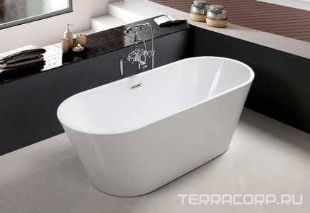 Ванна 1700x750x600мм, отдельностоящая, слив перелив в компл., (акрил цв.белый),  ZZ Cerutti Spa Sella 9040
