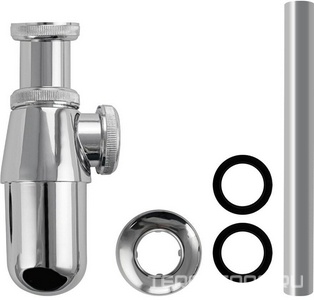 Сифон для раковины 1*1/4, без донного клапана, цв.хром Brimix Brimix 8724