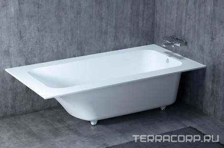 Ванна 1900х800хh600мм, с фронт.экраном №2 справа, размеры на схеме, встраив.,S-Sense мат.цв.белый,на регулир.опорах,БЕЗ слива-перелива, Plus ZZ Salini Orlanda 102014M  + фронт.экран №2 с ревиз.отв. справа, слив-пер.спра