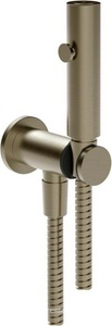 Гигиенический душ округлый (комплект: лейка, шланг 125см, кронштейн с подводом воды), (цв.Finox Brushed Nickel), Gessi ZZ Gessi Универсал 45123 149
