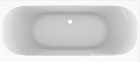 Ванна, прямоугольная 1800x800х450мм, акрил, без ножек арт.554.900.00.1, и удлиненного слива-перелива, SOANA Acanto ZZ