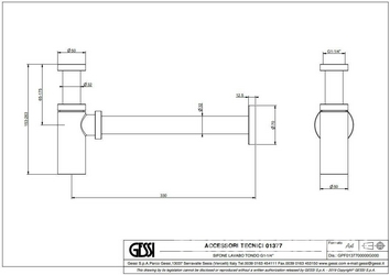 Сифон для раковины округлый, 1 1/4, (цв. Warm Bronze Br. PVD), Gessi ZZ