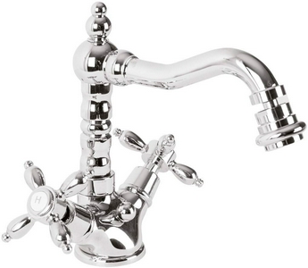 Смеситель для биде, Высокий, с д/к, (цв.хром),  ZZ Cezares Nostalgia NOSTALGIA-BS2-01