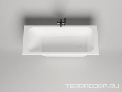 Ванна 1700х800хh600мм, литой камень S-Sense, глянец цвет белый, регулируемые ножки, без стандартного слива-перелива,  ZZ Salini Orlanda 102016G