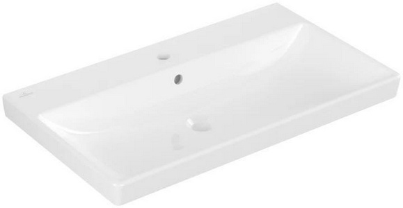 Раковина для тумбы 800х470 мм ,1 отв. д/смес., c переливом,(цв. белый)  ZZ Villeroy & Boch Avento 41568001