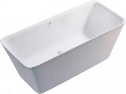 Ванна отдельностоящая 1700x750xh630мм, без слива-перелива, литой мрамор цв.белый глянец., Орион ZZ Астра-Форм аврора Ванна Орион, литой мрамор 1700х750