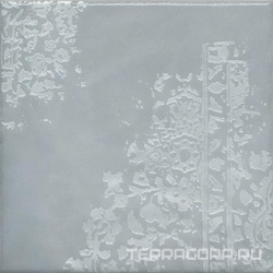 Декор Адриатика 3 голубой глянцевый 20x20