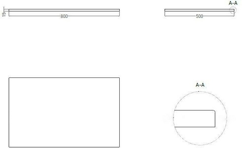 Столешница для раковины, 1900x500мм, с 2-мя раковинами Marea 09, без кронштейнов, литой камень S-Stone, матовый цв.белый,  ZZ Salini Costa 200421MN-6764545935