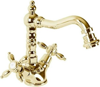 Смеситель для биде, Высокий, с д/к, (цв.золото),  ZZ Cezares Nostalgia NOSTALGIA-BS2-03/24